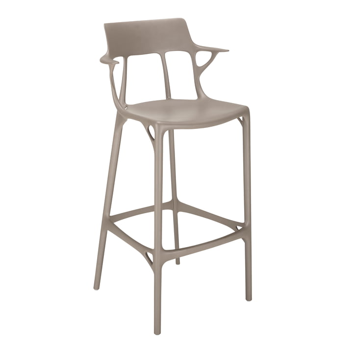 AI Bar stool recycled SH 75 cm from Kartell in grey