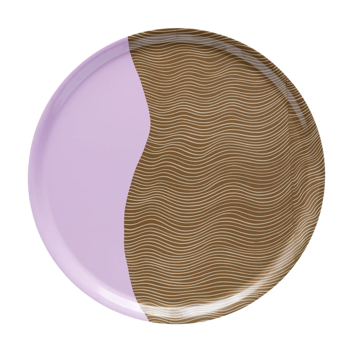 Gabriel Näkki Tray round Ø 46 cm from Marimekko in pink / brown