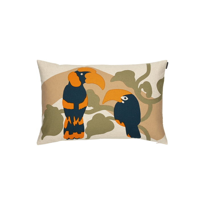 Pepe Pillowcase 40 x 60 cm from Marimekko in linen / brown / orange