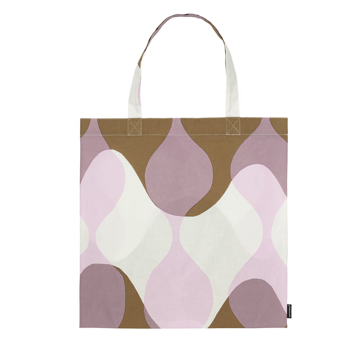 Lokki Pergola Shopping bag, from Marimekko in white / purple / brown