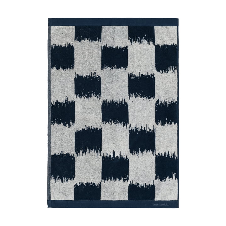 Ostjakki Towel 50 x 70 cm from Marimekko in dark blue / off-white