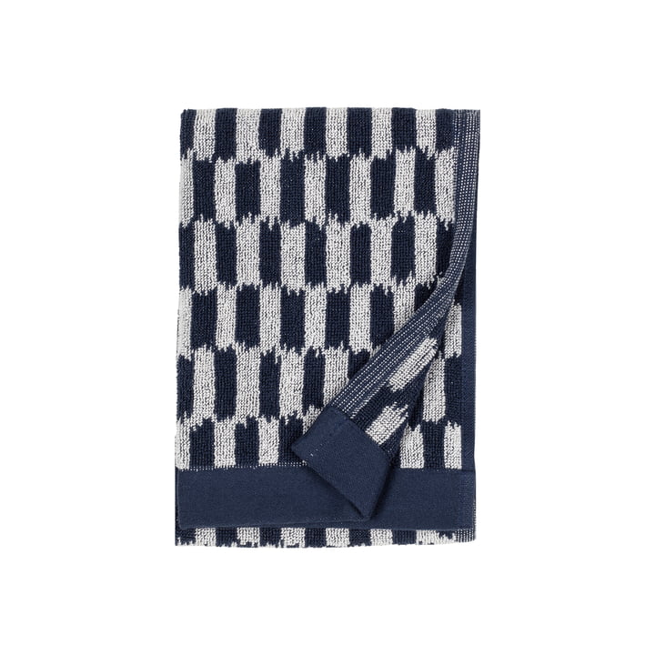 Piekana Guest towel 30 x 50 cm from Marimekko in dark blue / off-white