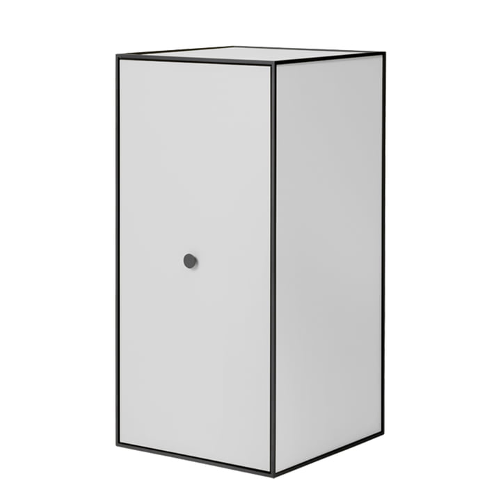 Frame Shelf module 70 incl. door from by Lassen in light grey