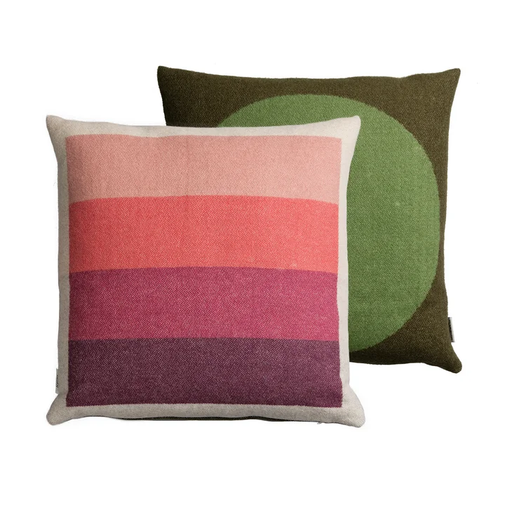 Åsmund Bold Cushion 50 x 50 cm from Røros Tweed in pink / green