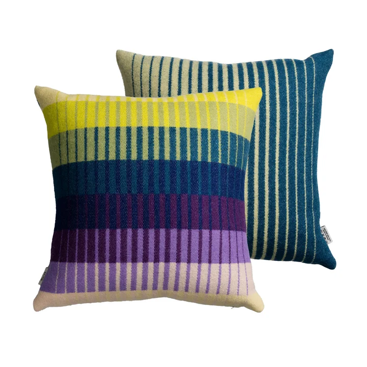 Åsmund Gradient Cushion 50 x 50 cm by Røros Tweed in yellow / blue