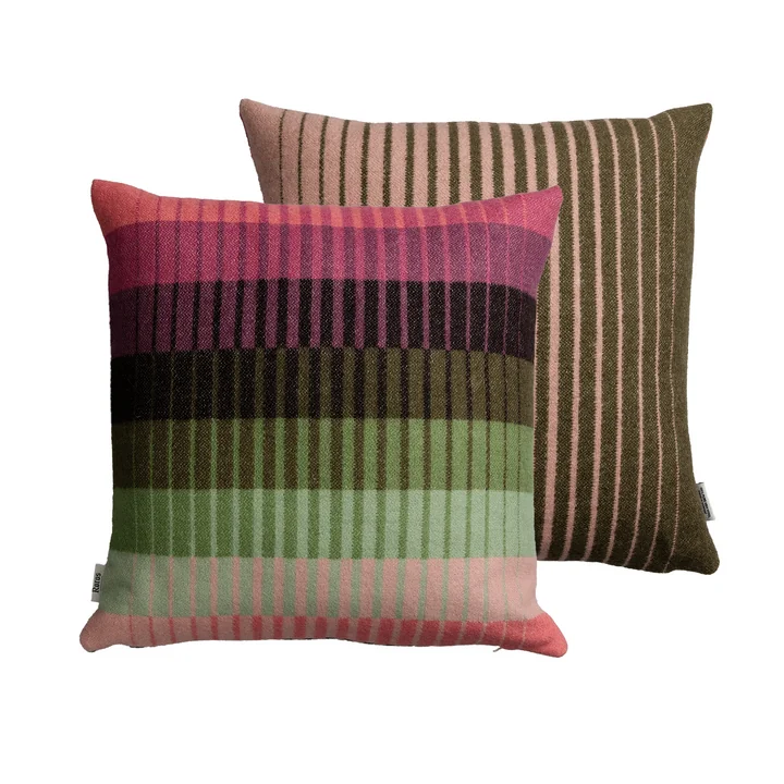 Åsmund Gradient Cushion 50 x 50 cm by Røros Tweed in pink / green