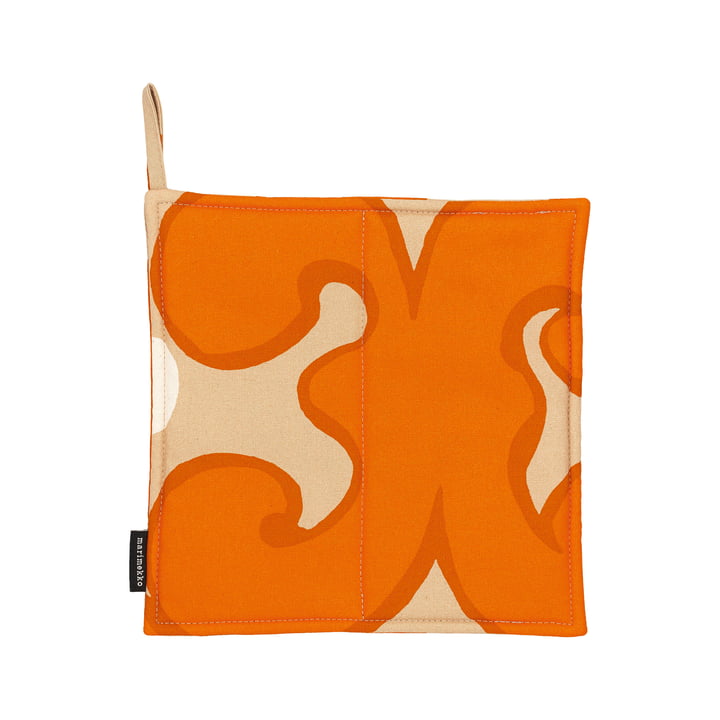 Keidas Pot holder from Marimekko in beige / orange / cotton white (Presummer 2022)