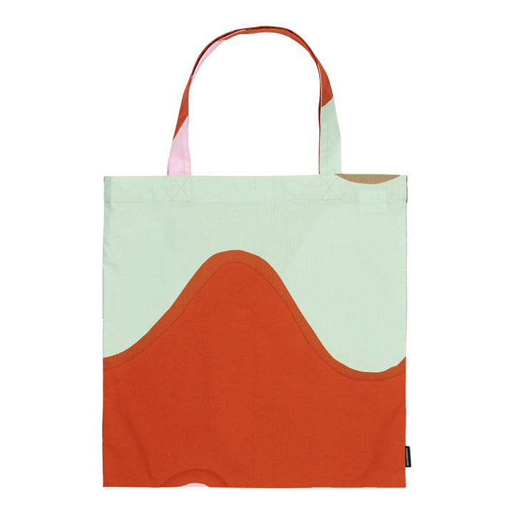 Lokki Shopping bag from Marimekko in red / brown / green (Presummer 2022)