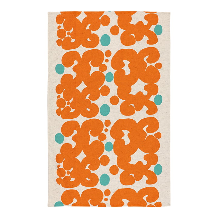 Keidas Tea towel 43 x 70 cm from Marimekko in beige / orange / turquoise (Presummer 2022)
