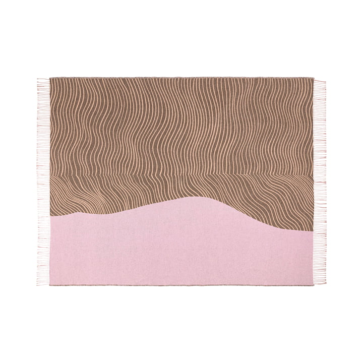 Gabriel Näkki Blanket, 130 x 170 cm from Marimekko in pink / brown (Presummer 2022)
