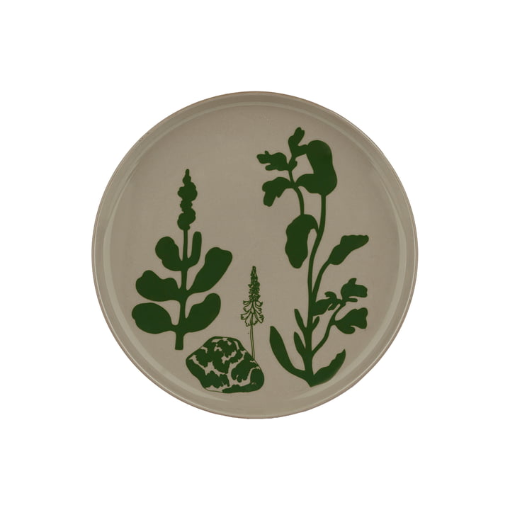 Elokuun Varjot plate, Ø 20 cm from Marimekko in terra / green (Presummer 2022)