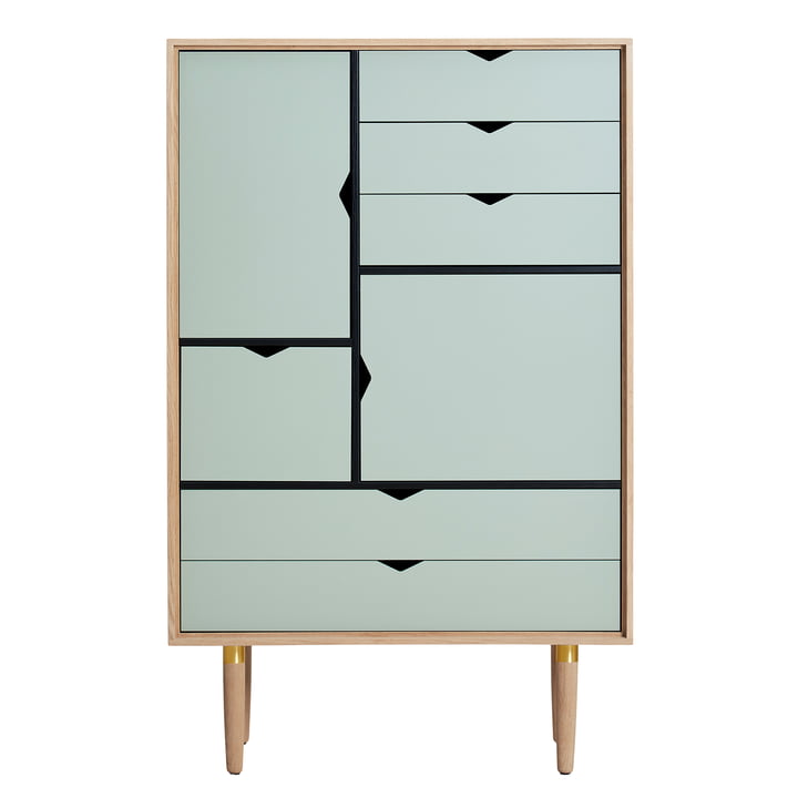 S5 Chest of drawers from Andersen Furniture in soaped oak / fronts ocean grey