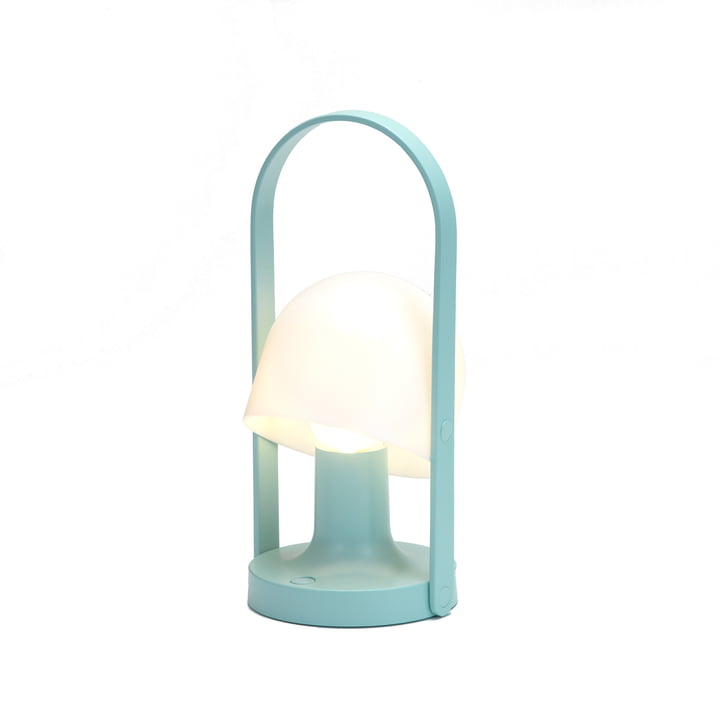 FollowMe Outdoor Battery LED table lamp H 28,8 cm by marset in blue