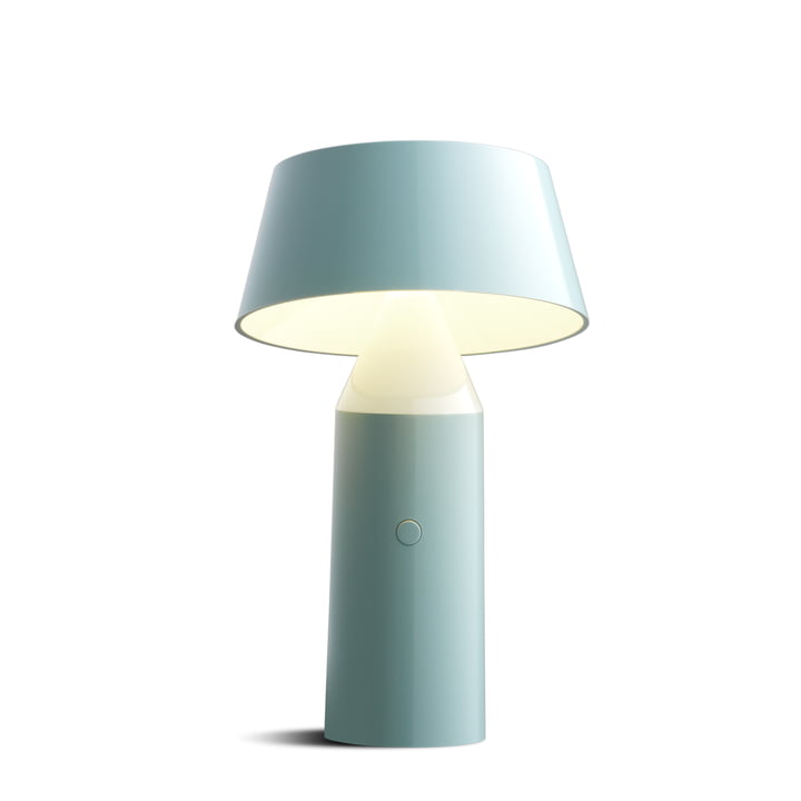 Bicoca LED table lamp, H 22,5 x Ø 14 cm by marset in light blue