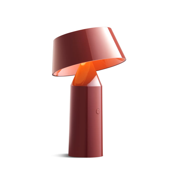 Bicoca LED table lamp, h 22.5 x Ø 14 cm by marset in wine red