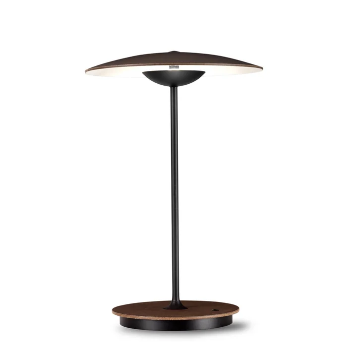 Ginger LED Battery table lamp 20 M from marset in wenge / white
