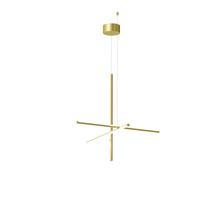 Coordinates S1 LED pendant luminaire, champagne anodised by Flos