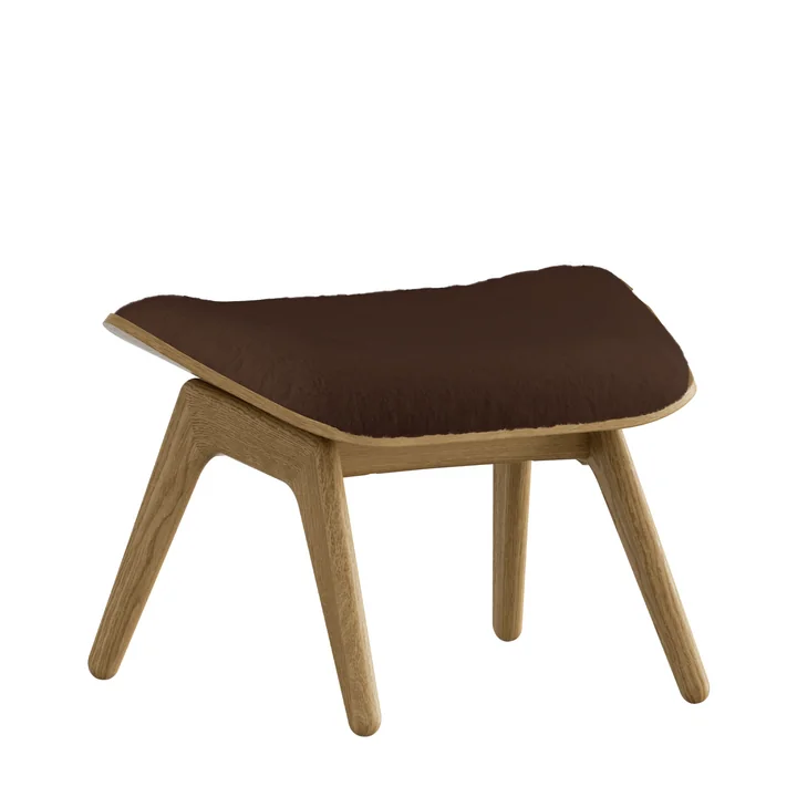 The Reader Ottoman from Umage in natural oak / teddy brown