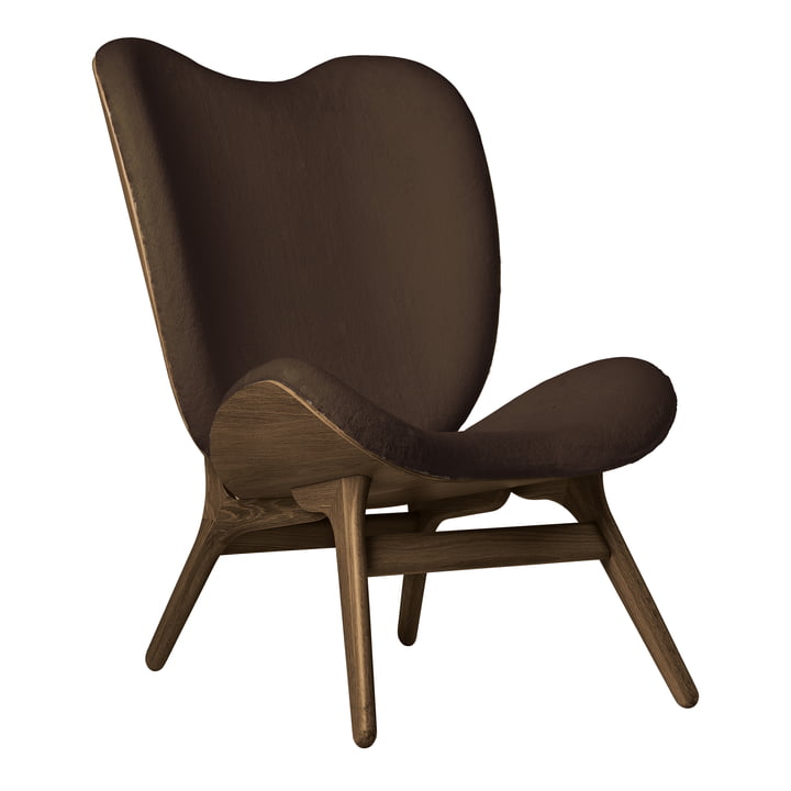 A Conversation Piece Tall Armchair from Umage in dark oak / teddy brown