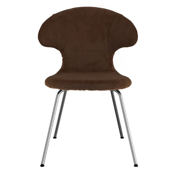 Time Flies Chair from Umage in chrome / Teddy brown / Teddy brown
