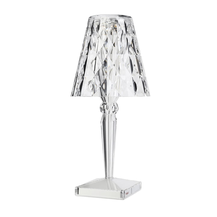 Big Battery battery table lamp H 37.3 cm from Kartell in crystal clear