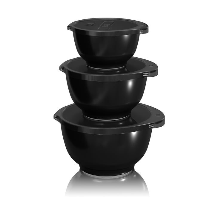 Margrethe Mixing bowl set (0.35 - 0.75 l) in black (6 pcs.) from Rosti