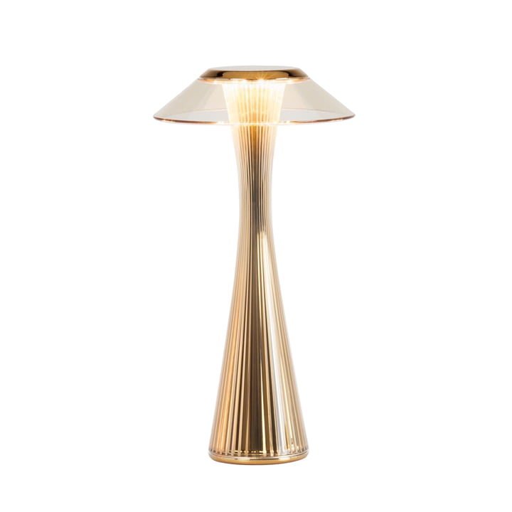Space battery light (LED) by Kartell in gold