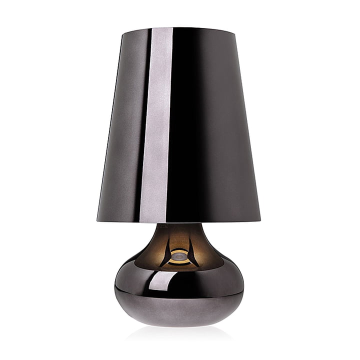 Cindy table lamp, metallic grey by Kartell