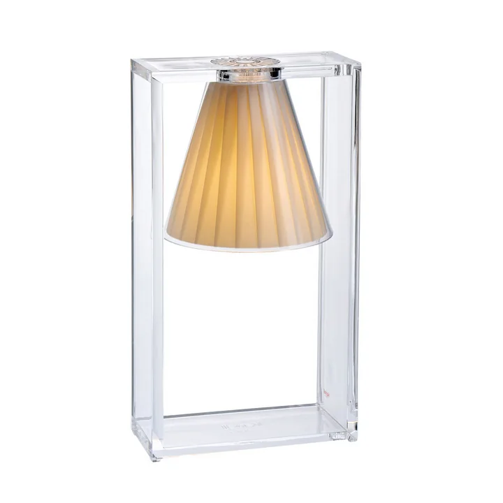 Light-Air table lamp, crystal clear / beige by Kartell