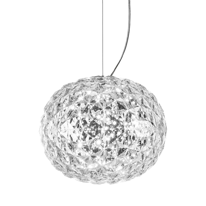 Planet LED pendant lamp from Kartell in crystal clear