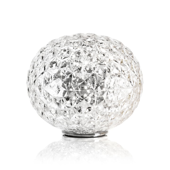 Planet LED Table Lamp with Base by Kartell in Crystal Clear