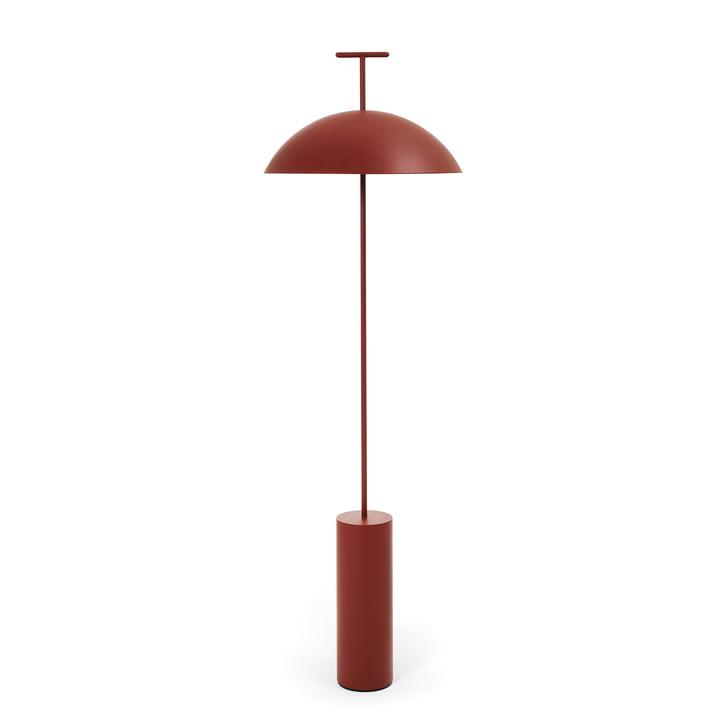Geen-A LED floor lamp by Kartell in brick red