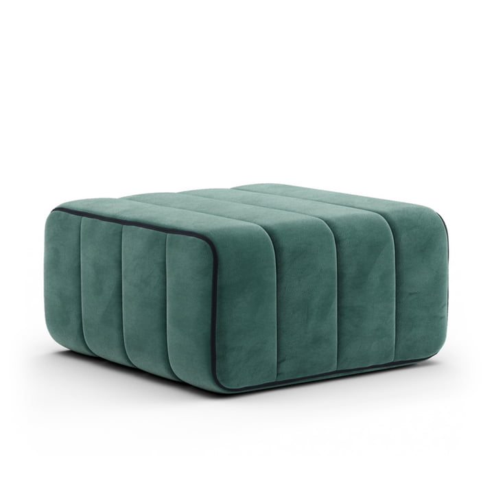 Curt sofa module by Ambivalence in serpentine / green (Barcelona - V3347 / 39)