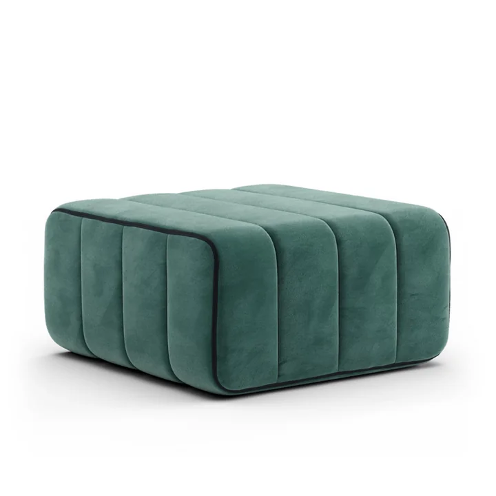 Curt Sofa module from Ambivalenz in serpentine / green (Barcelona - V3347 / 39)