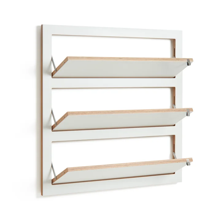 Fläpps Shoe rack 80 x 80 cm in white from Ambivalenz