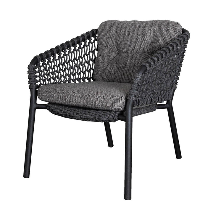 Ocean Lounge chair Outdoor from Cane-line in the color dark gray
