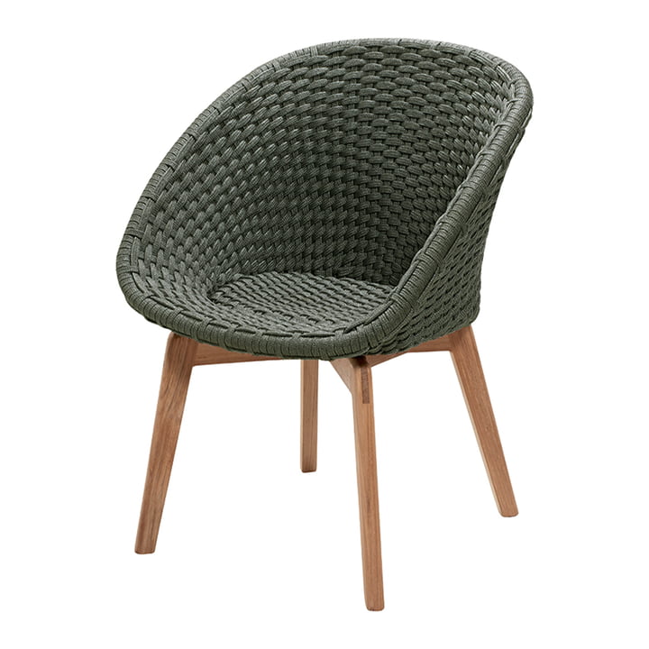 Peacock armchair from Cane-line in the finish teak / dark green