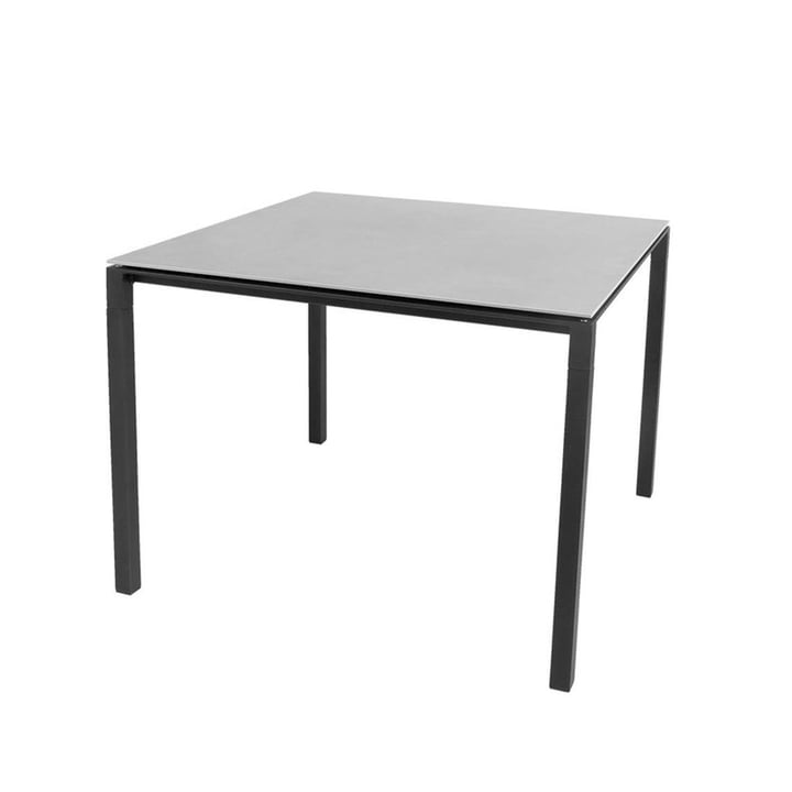 Pure Outdoor Dining table from Cane-line in the finish lava grey / concrete grey