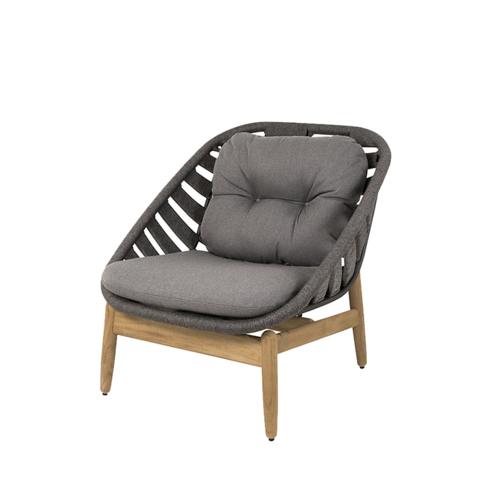 Strington Outdoor Lounge armchair from Cane-line in the finish teak / dark grey