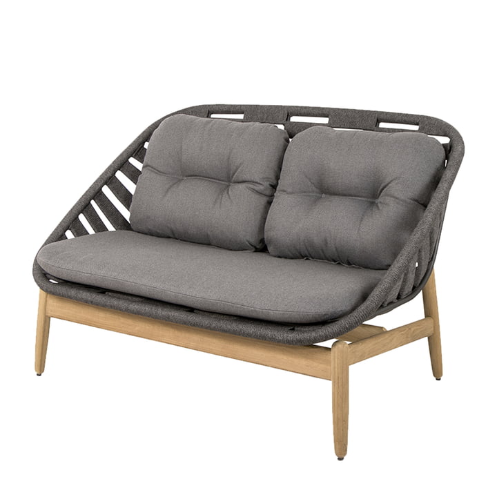 Strington Outdoor Sofa from Cane-line in the finish teak / dark grey