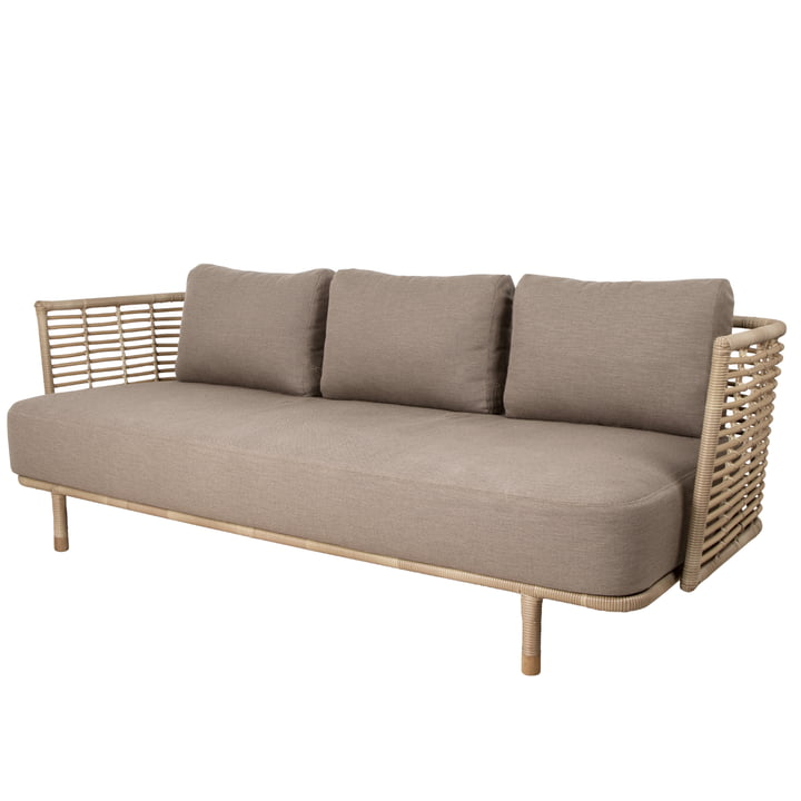 Sense Outdoor Sofa from Cane-line in the color natural / taupe