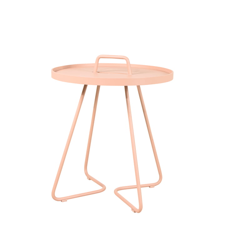 On-the-move Side table from Cane-line in the color light rose
