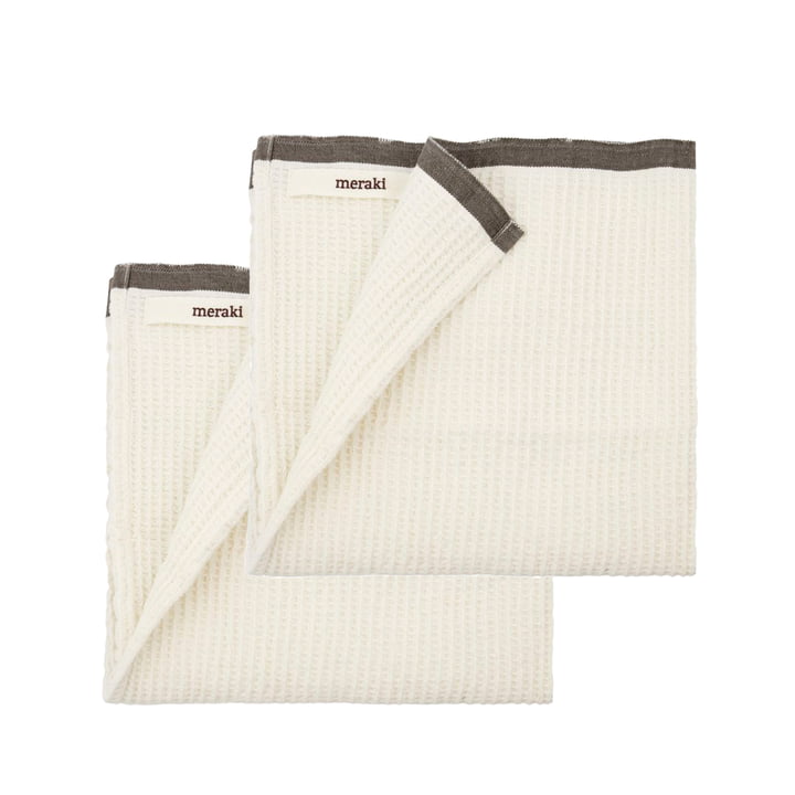 Bare tea towel from Meraki in grey (set of 2)