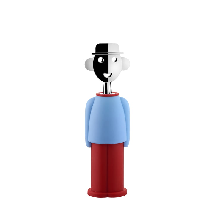 Corkscrew Alessandro M . from A di Alessi in light blue / red