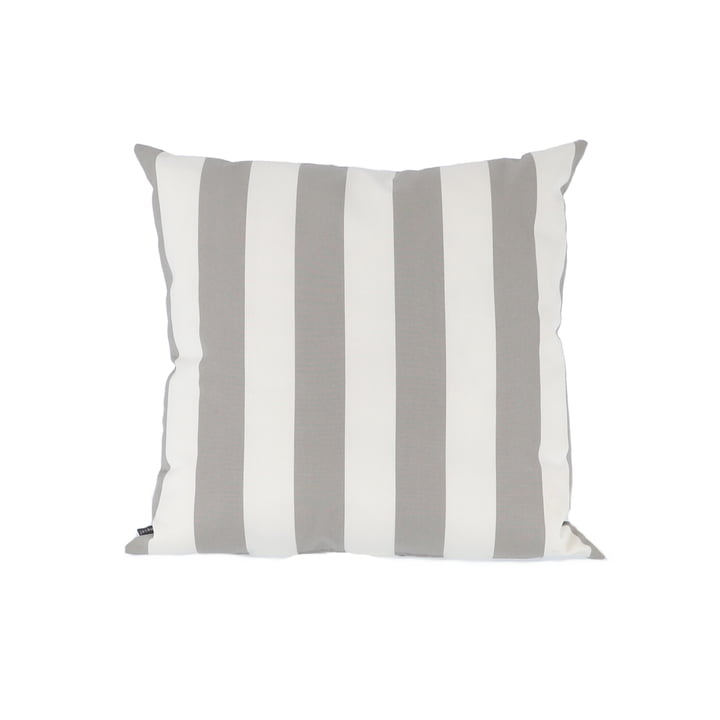 Somnia Outdoor cushion, 48 x 48 cm from Jan Kurtz in stripes white / light gray
