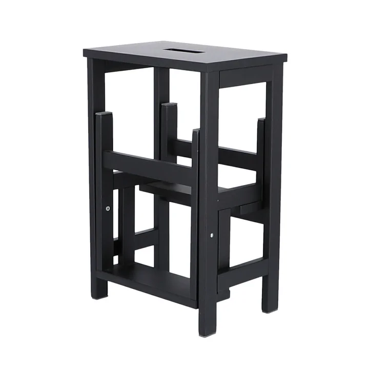 Soho Stool ladder, 3 steps from Jan Kurtz in black