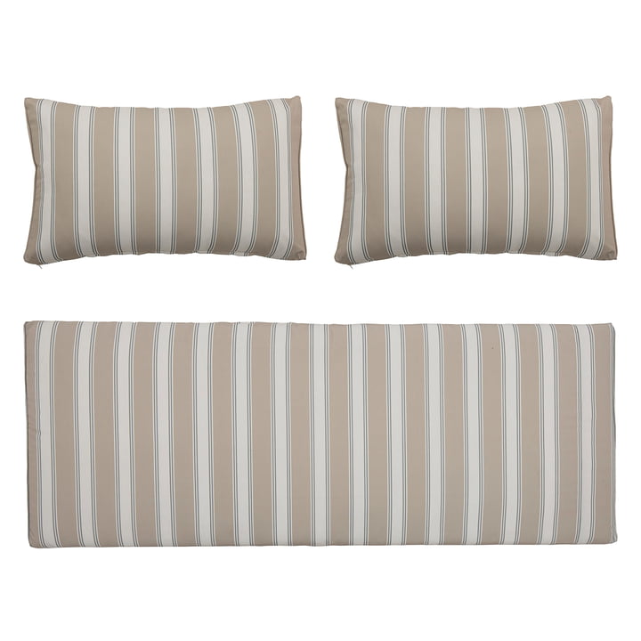 Cushion cover for Mundo sofa from Bloomingville in beige / white stripes