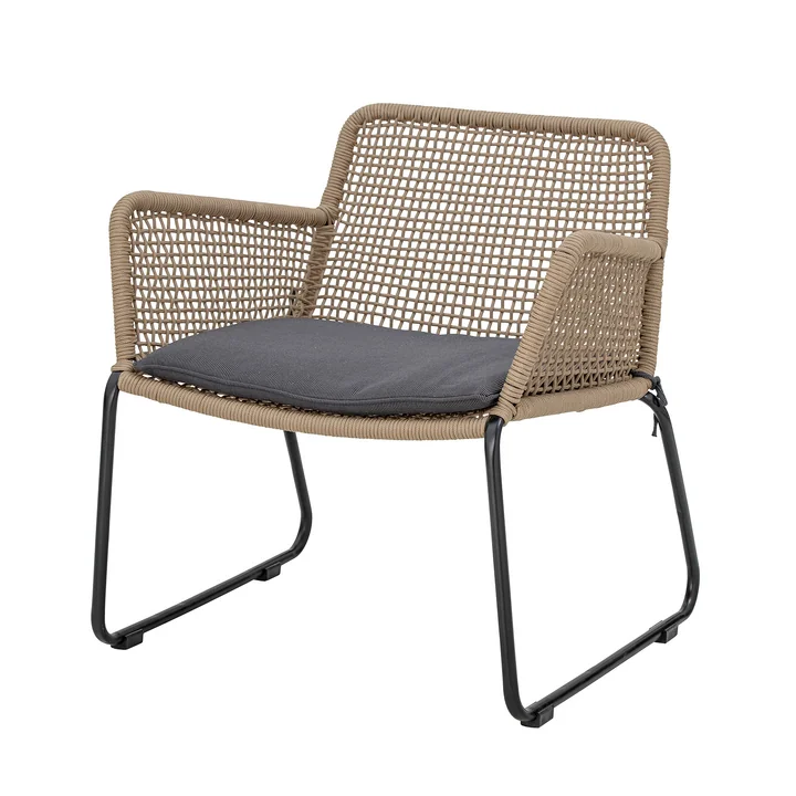 Mundo Outdoor Armchair from Bloomingville in black / brown
