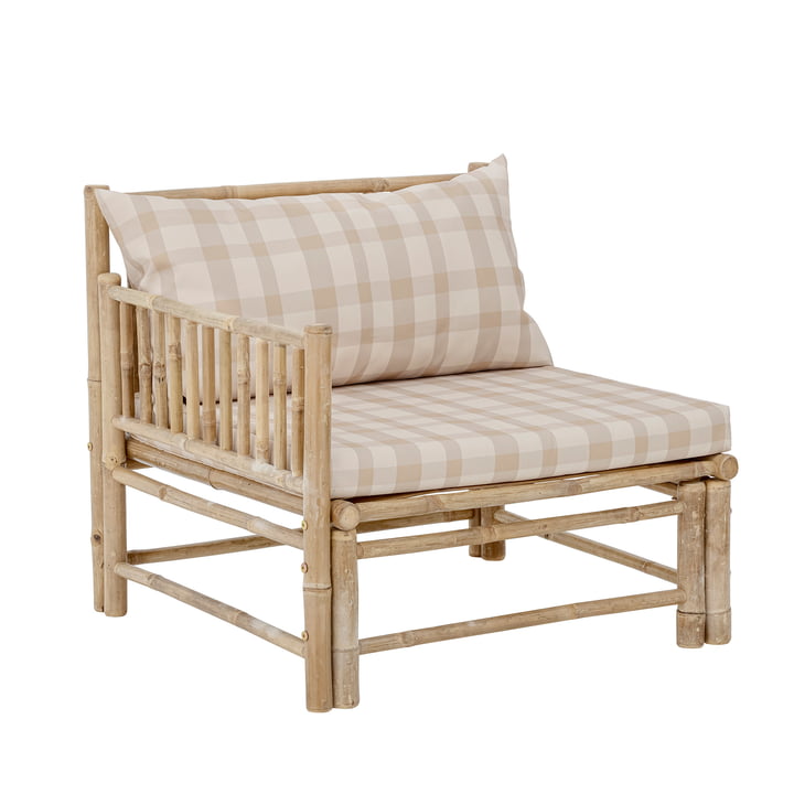 Korfu Outdoor Sofa corner module side left incl. cushions from Bloomingville in natural bamboo