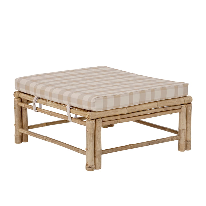 Korfu Outdoor Pouf incl. cushion from Bloomingville in natural bamboo